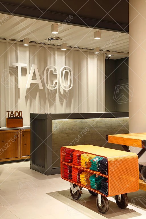 thiết kế thi công shop thời trang taco