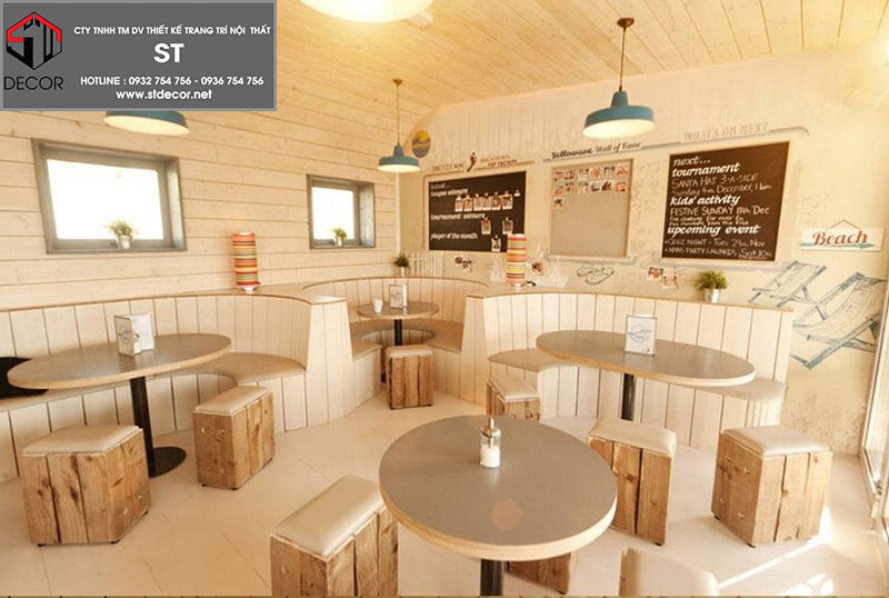 thiết kế quán cafe 15m2