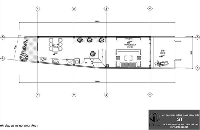 mẫu thiết kế nhà 3 tầng 3x10m