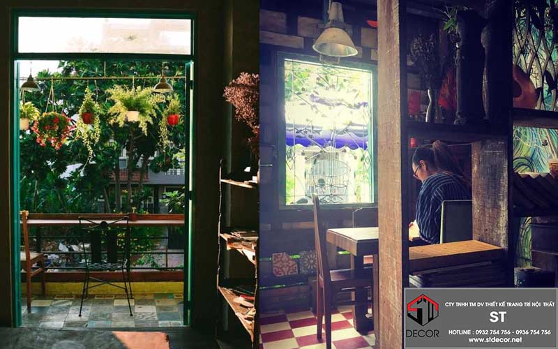 thiết kế quán cafe phong cách hoài cổ đẹp