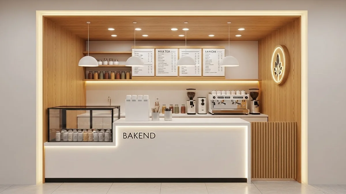 Mẫu quầy bar take away siêu nhỏ hiện đại 1m8