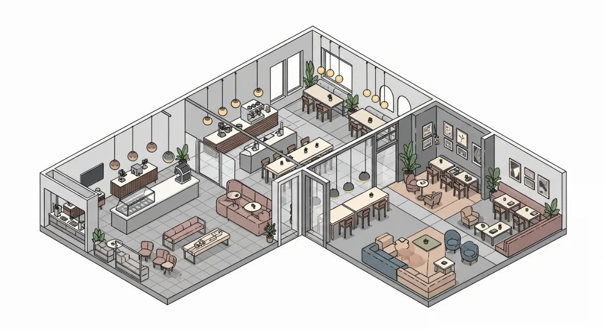 Bảng màu quán cà phê đẹp với tông màu đất ấm áp và sang trọng