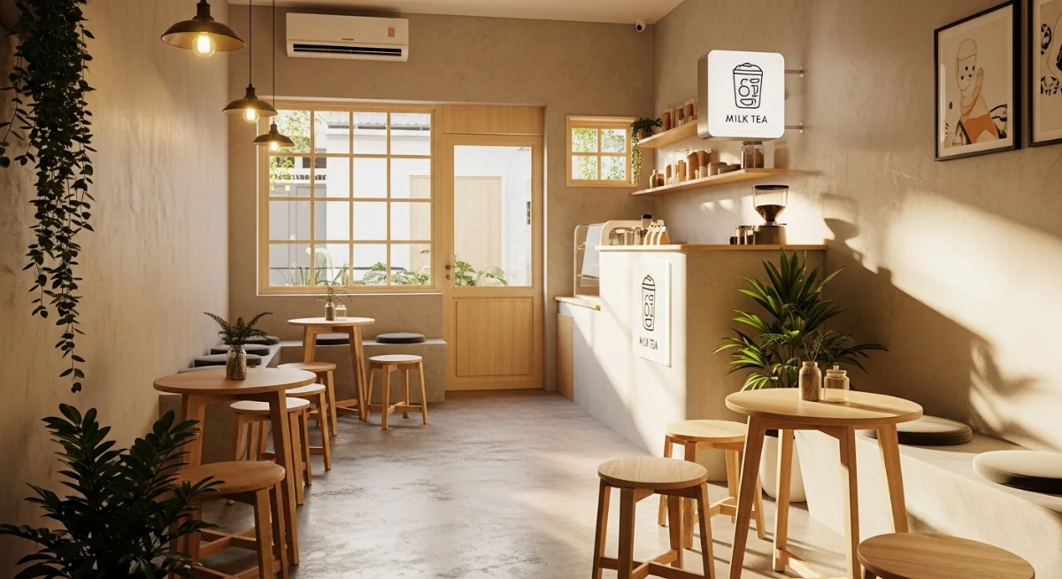 Mẫu thiết kế quán cà phê TP.HCM trong hẻm nhỏ, ấm cúng và độc đáo