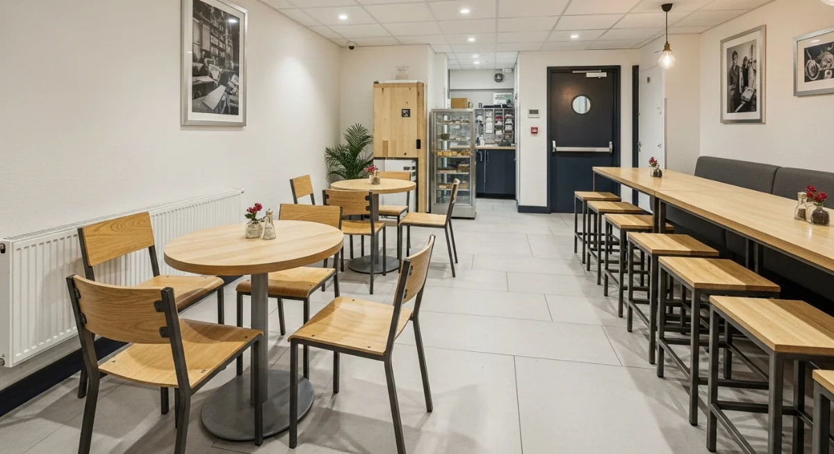 Hình ảnh vật liệu chống ẩm chuyên dụng đang được thi công tại quán trà sữa Anh Hào