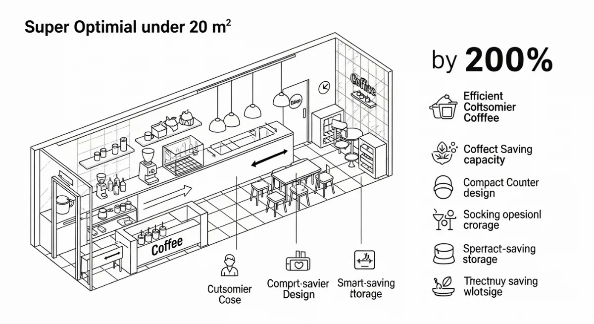 Thiết kế quầy bar quán cafe nhỏ 20m2 chuyên nghiệp và tối ưu