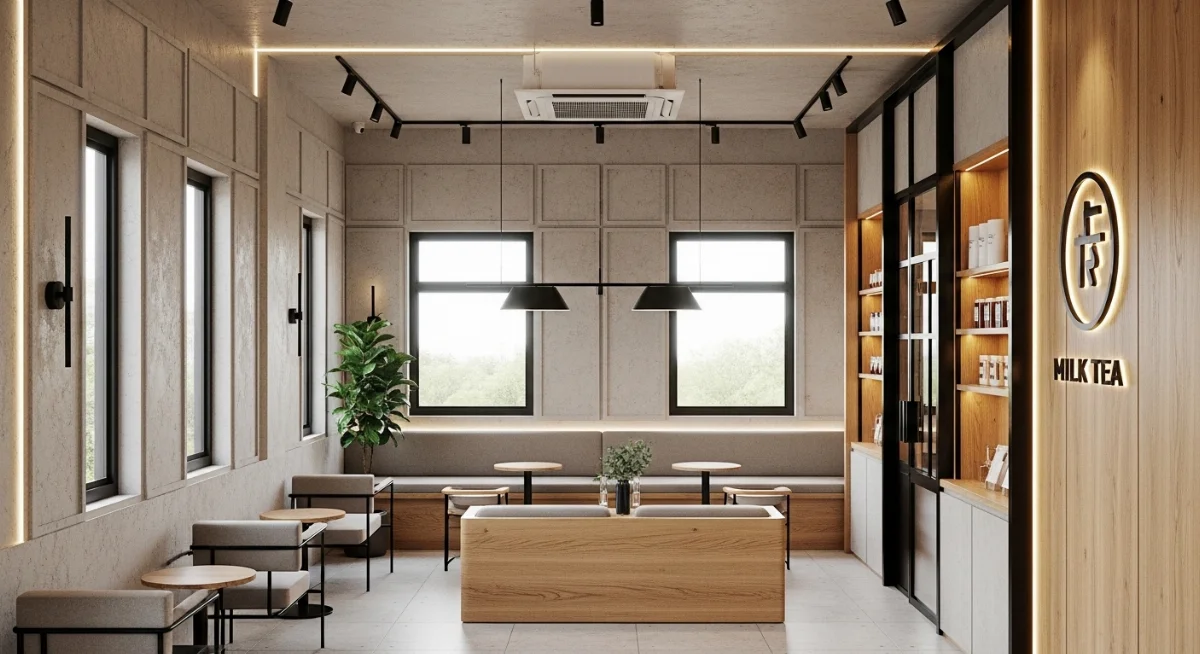 Thiết kế quán cà phê Đồng Nai hiện đại, cách âm hiệu quả gần KCN