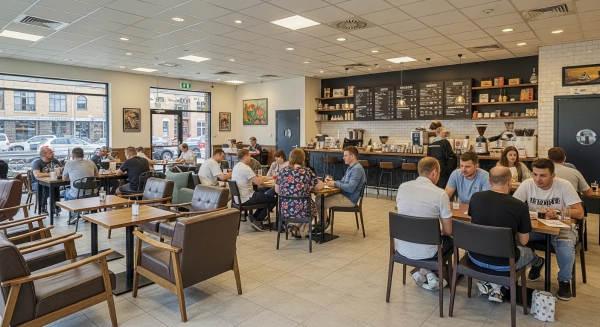 Cách tối ưu không gian quán cafe 25m2 theo công thức 1.5m2/khách