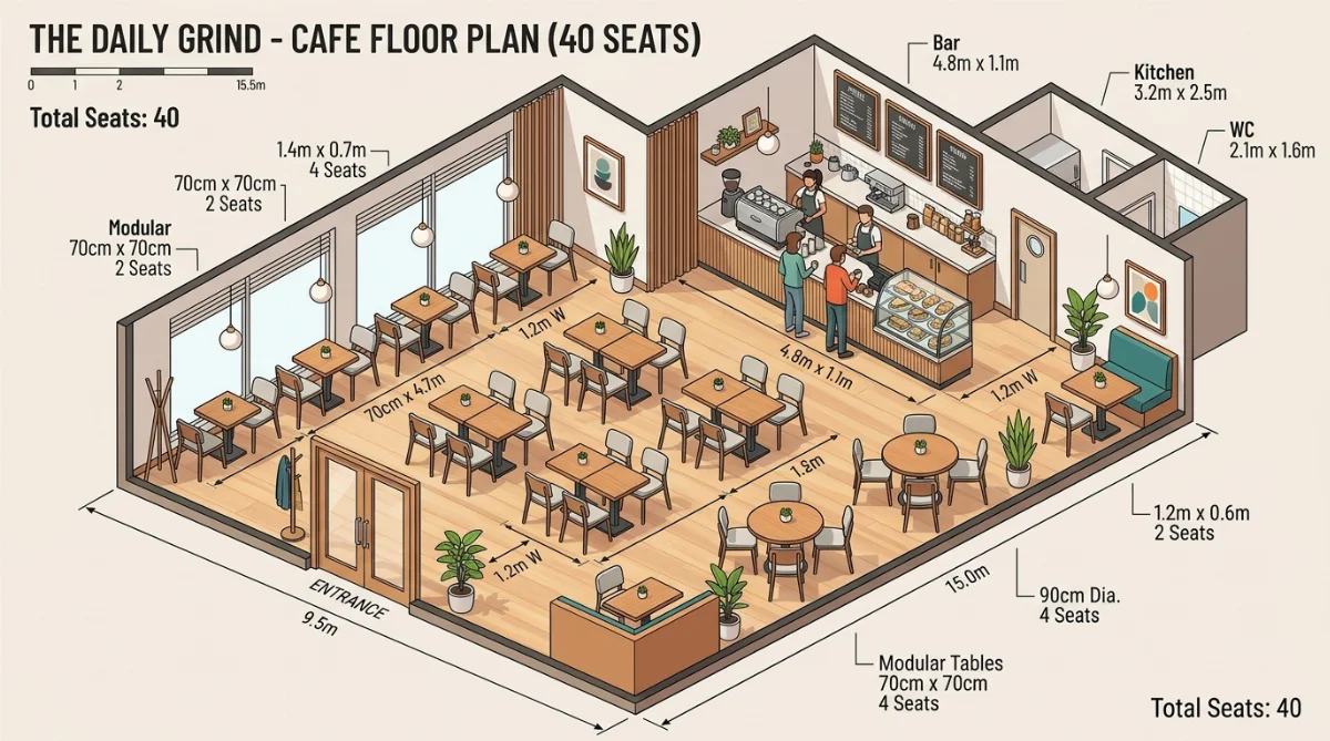 giá bàn ghế quán cà phê - hình minh họa 2