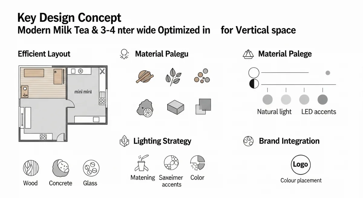 Xu hướng thiết kế quán trà sữa nhà ống 2026 với không gian xanh và công nghệ