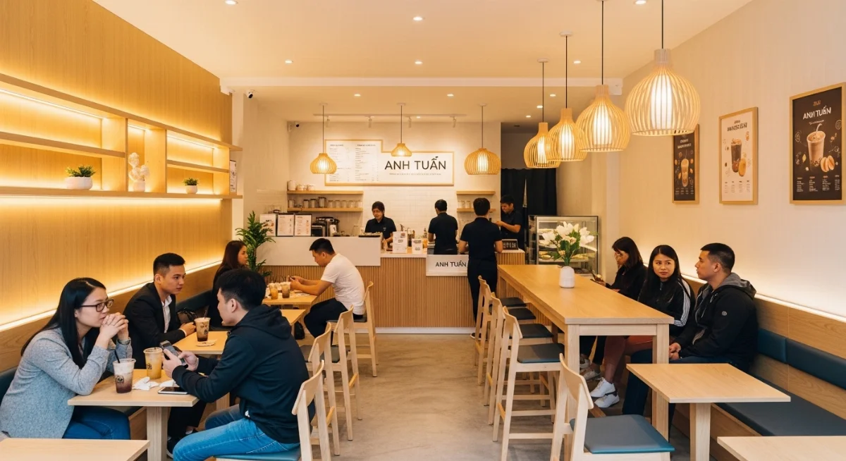 Mô hình quán trà sữa diện tích nhỏ thành công Gò Vấp