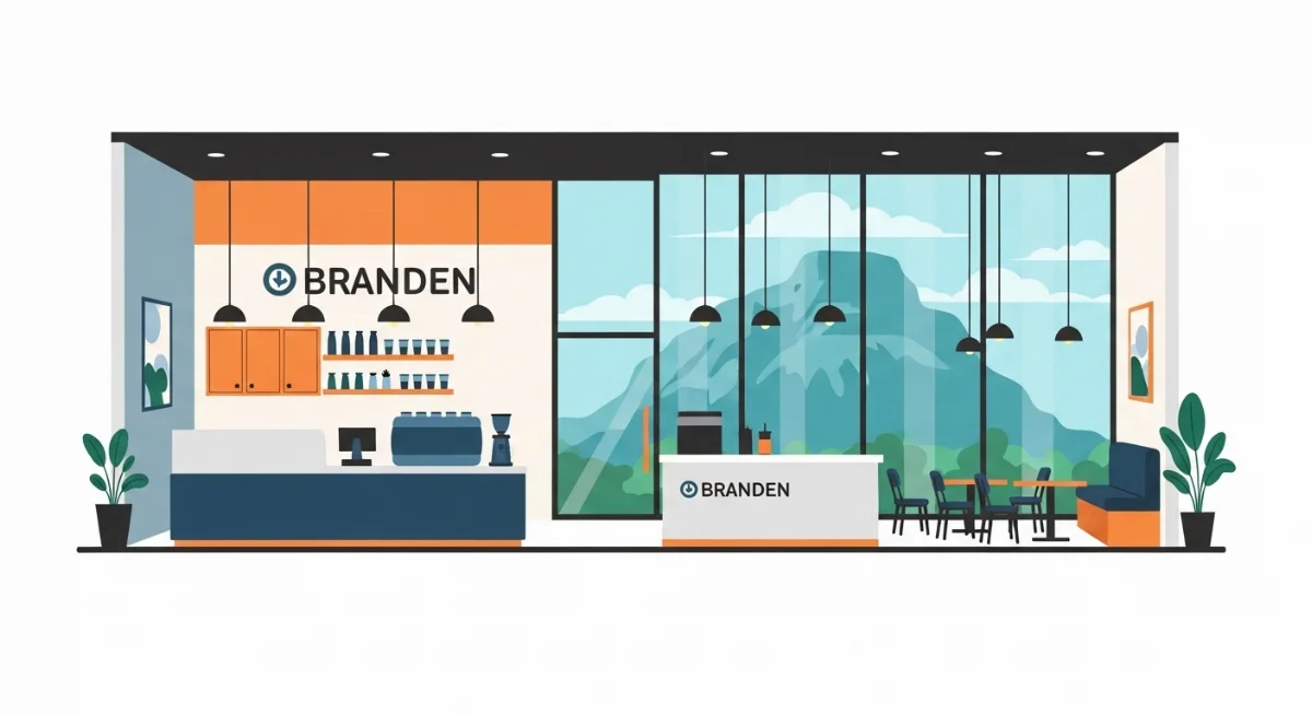 Không gian quán trà sữa Tây Ninh bố trí khoa học tận dụng view núi