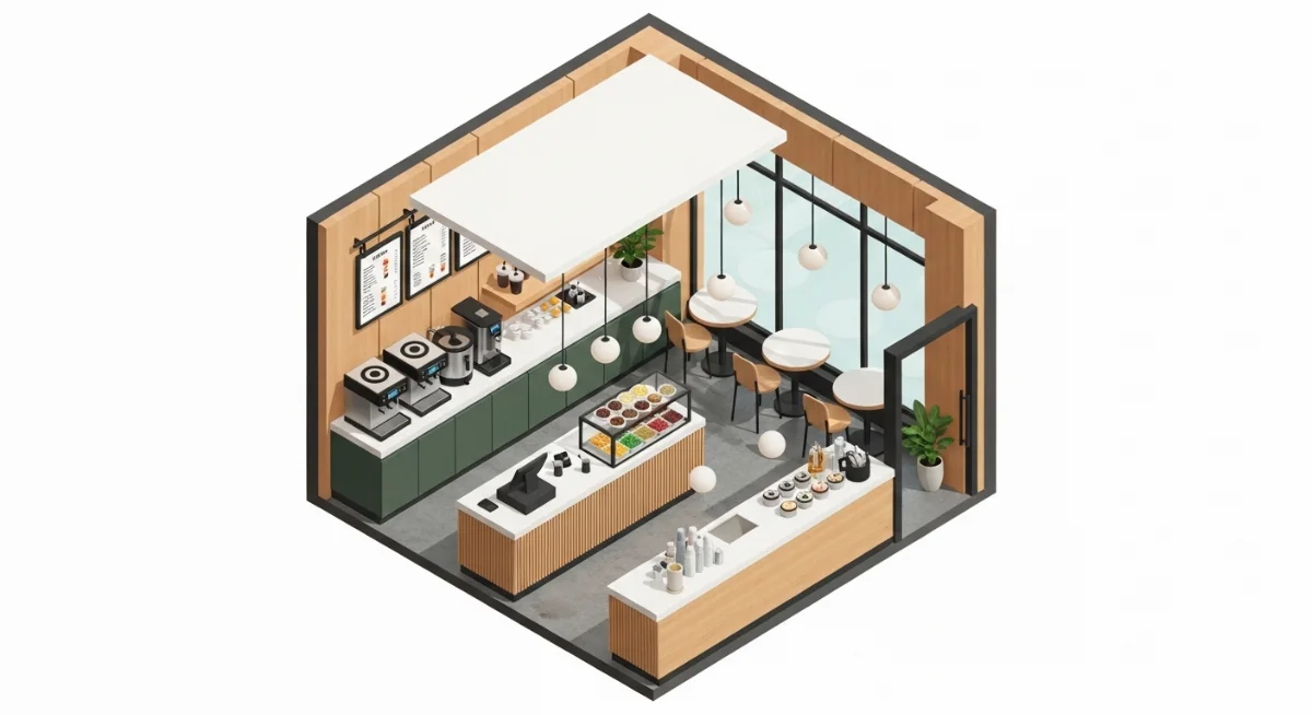 Giải pháp khắc phục sai lầm thiết kế quán vỉa hè chiếu sáng kém