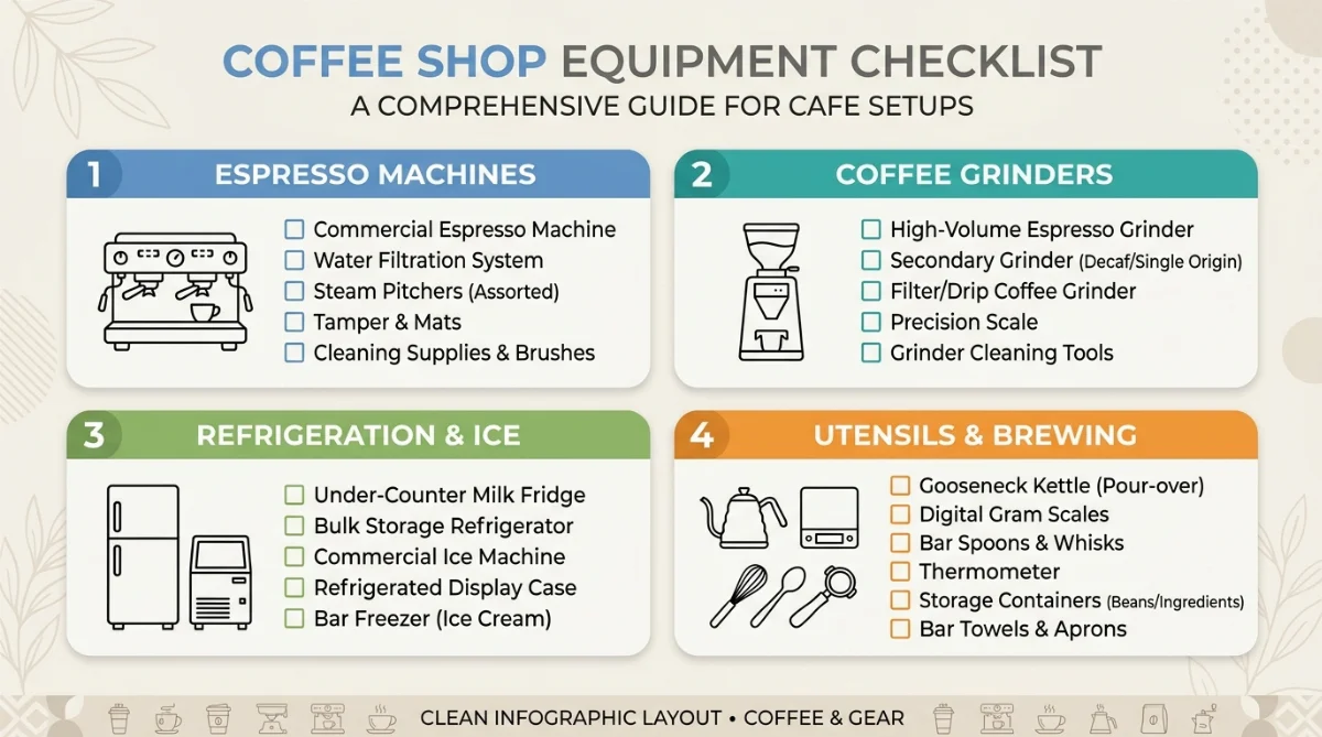 checklist thiết bị mở quán cà phê - hình minh họa 4