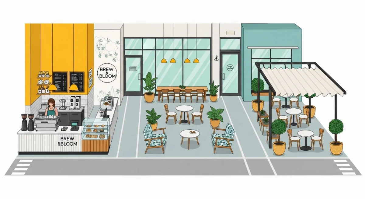 Cách tránh sai lầm khi thiết kế quán vỉa hè đơn điệu