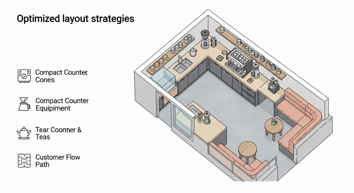 Ý tưởng thiết kế quán cà phê nhỏ tiết kiệm chi phí với đồ nội thất tái chế