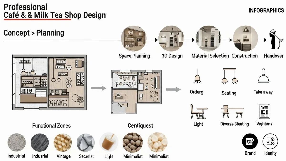 So sánh phong cách Industrial Vintage Minimalist chi tiết