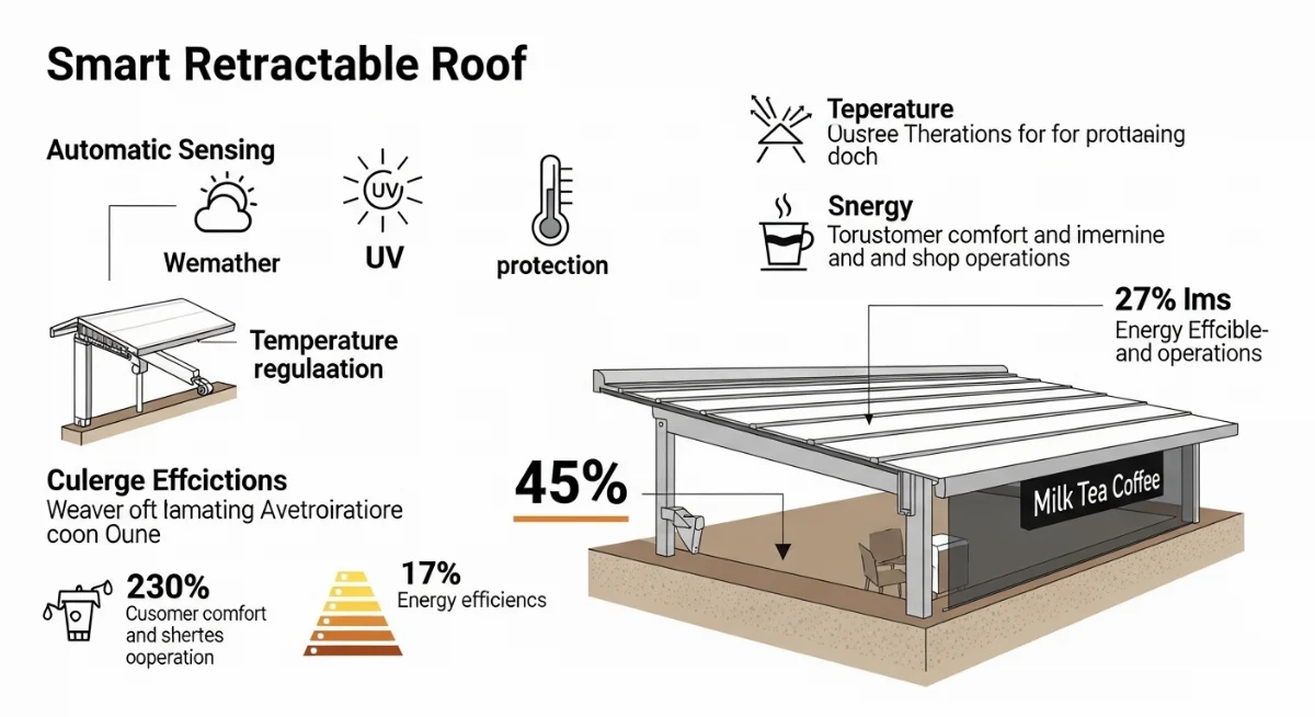 Giá mái che tự động cảm biến mưa nắng hợp lý cho mọi không gian