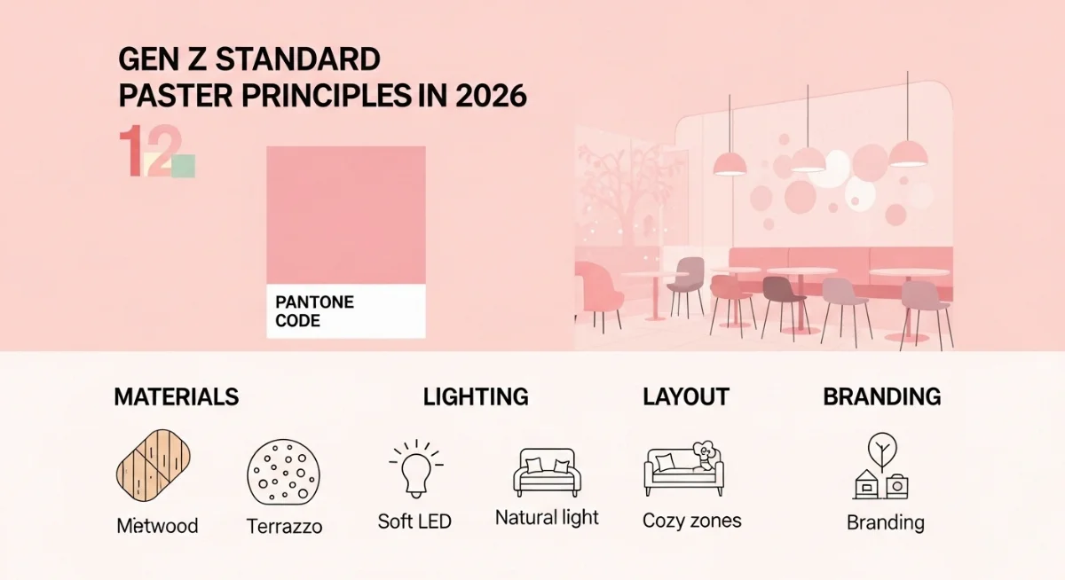 Thiết kế quán trà sữa nhỏ màu hồng pastel đẹp và tinh tế