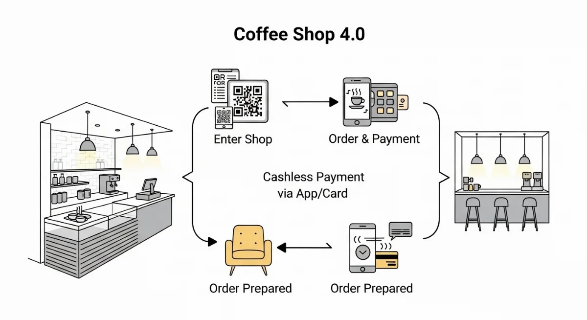 Giao diện thân thiện của ứng dụng order QR và thanh toán không tiền mặt