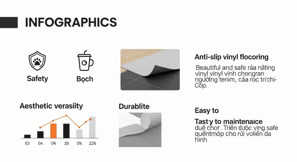 Thi công sàn vinyl chống trượt chuyên nghiệp cho khu vực bếp nhà hàng