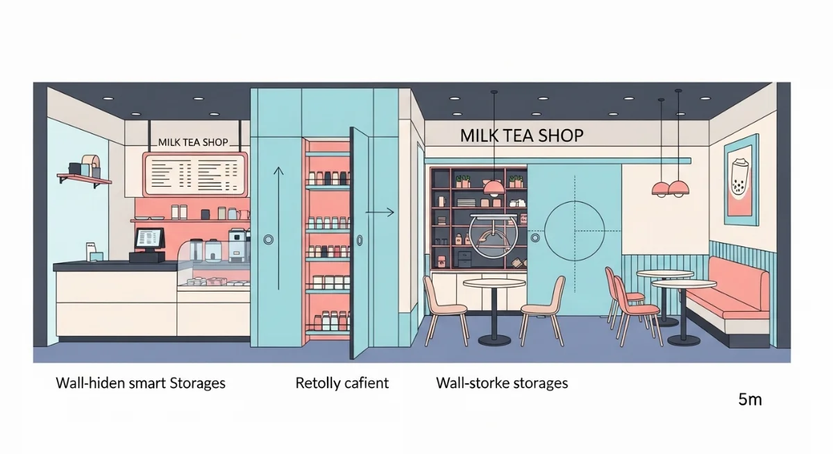 Kệ âm tường đa năng cho phòng khách gọn gàng hiện đại