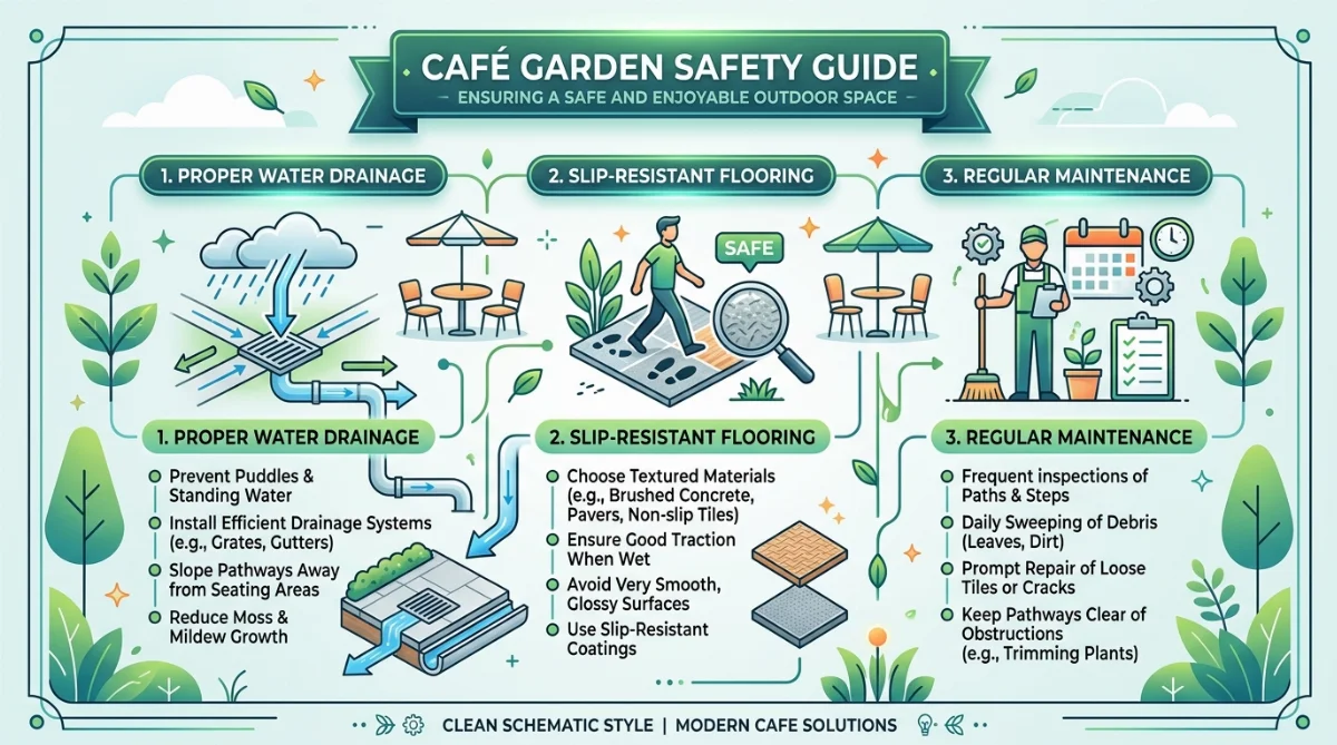 thoát nước chống trơn quán cafe sân vườn - hình minh họa 4