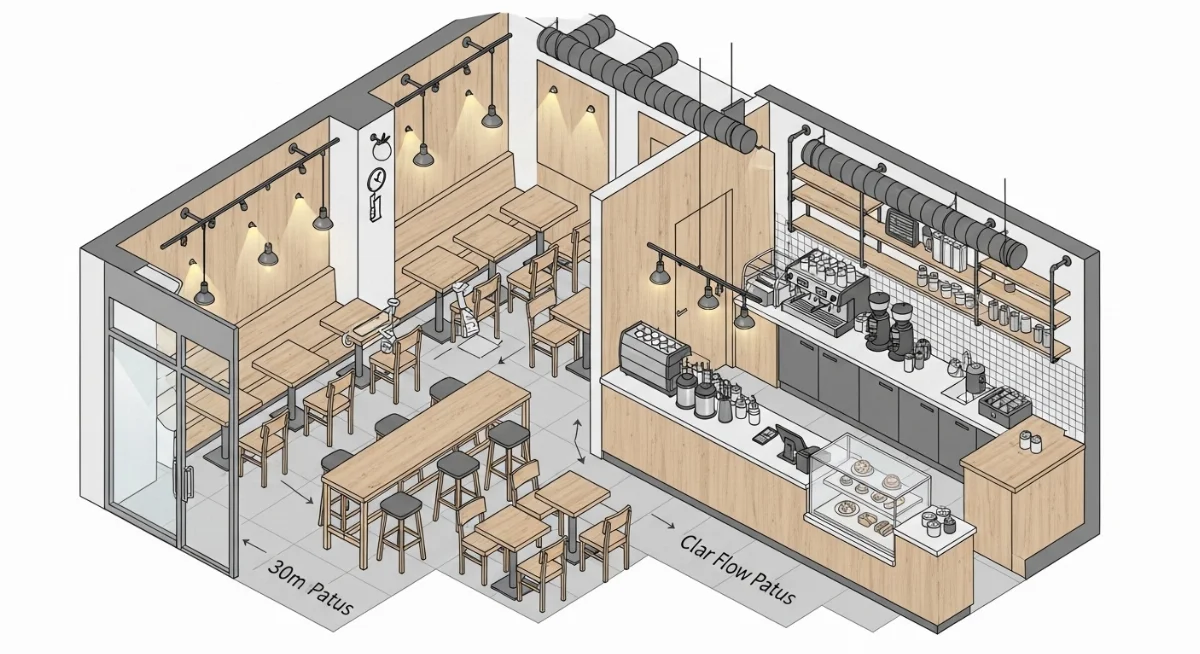 Không gian quán trà sữa Chị Duyên Lê Đức Thọ thoáng đãng đón 45 khách