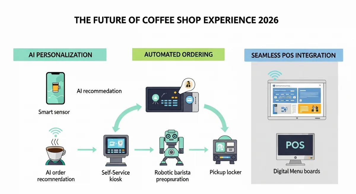Nhân viên quán cà phê được đào tạo về công nghệ mới để vận hành hiệu quả