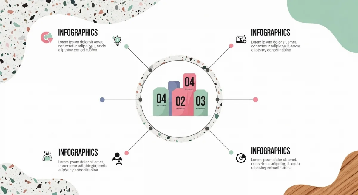 Thiết kế quầy pha chế quán trà sữa với gạch Terrazzo và đèn chiếu sáng ấm áp