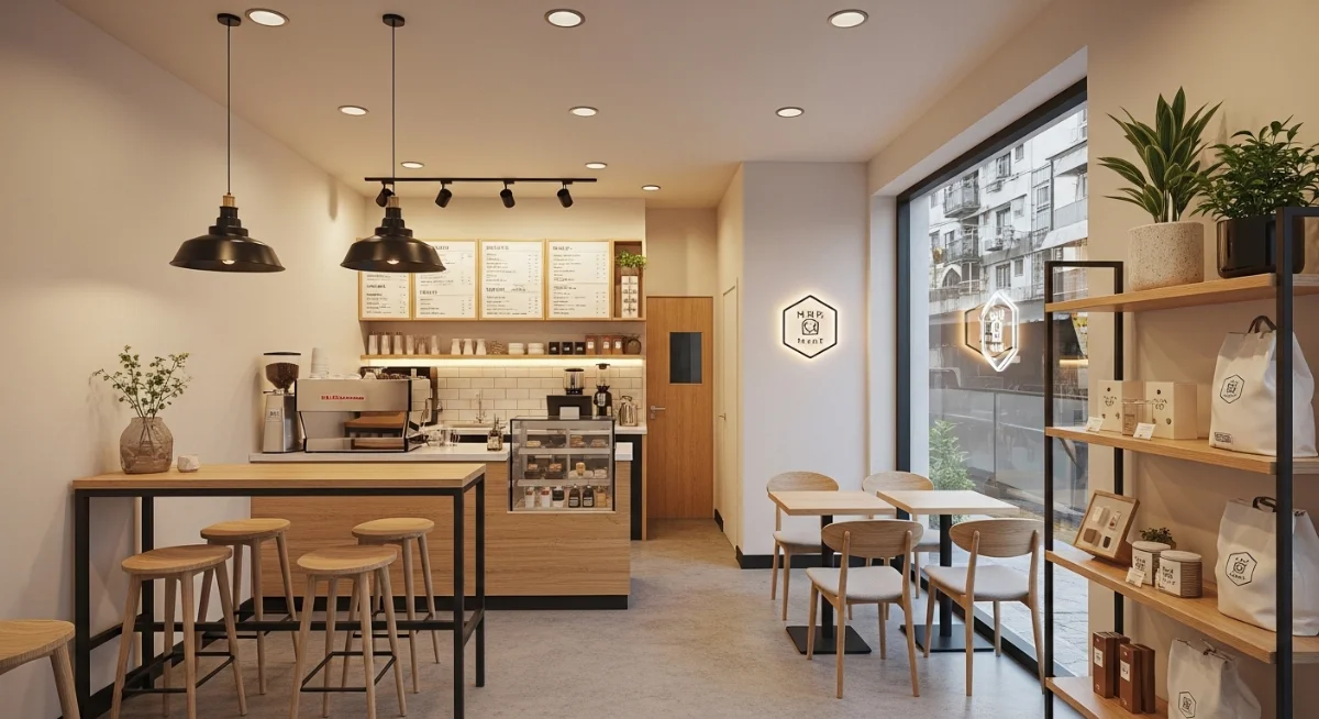 Bảng giá thiết kế quán cà phê hiện đại 20m2 với không gian ấm cúng