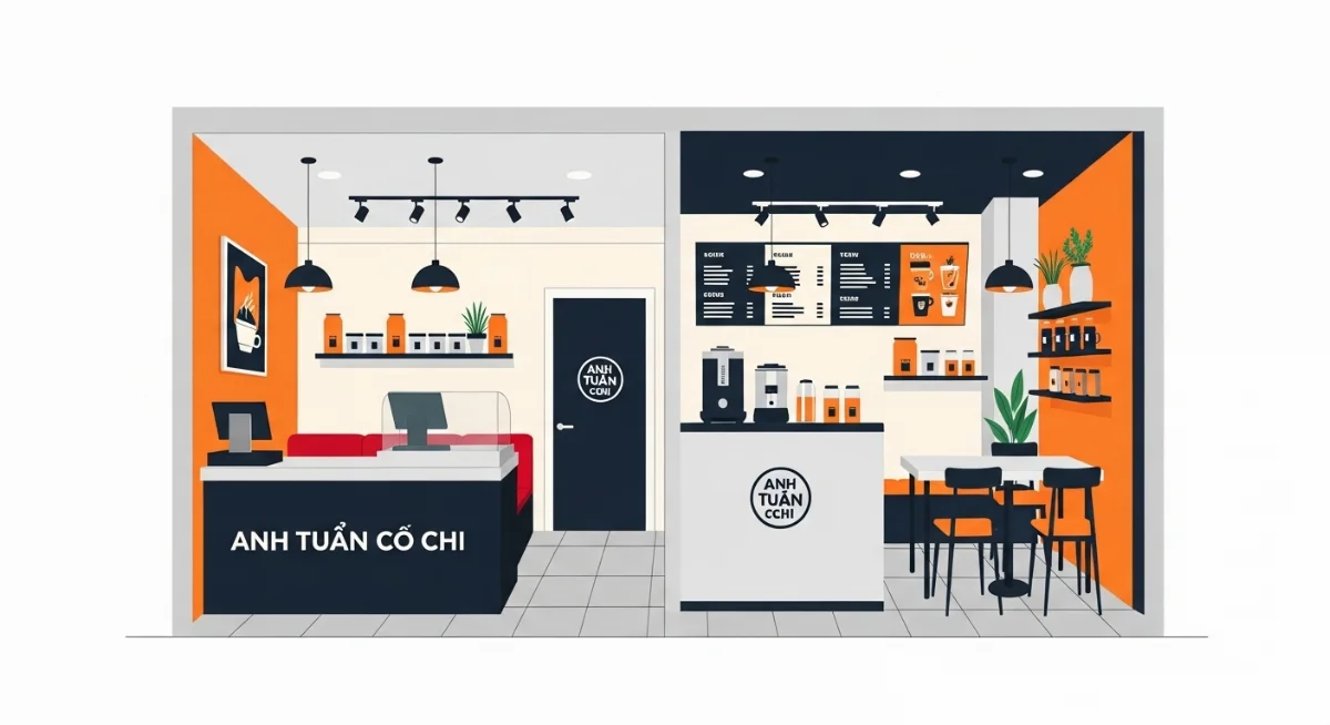 Thiết kế quán trà sữa vỉa hè nhỏ gọn, tối ưu không gian kinh doanh