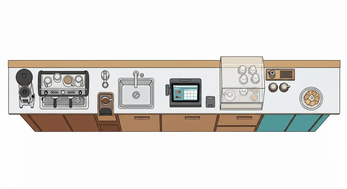 Quầy bar mini cho gia đình nhỏ với thiết kế đơn giản hiện đại