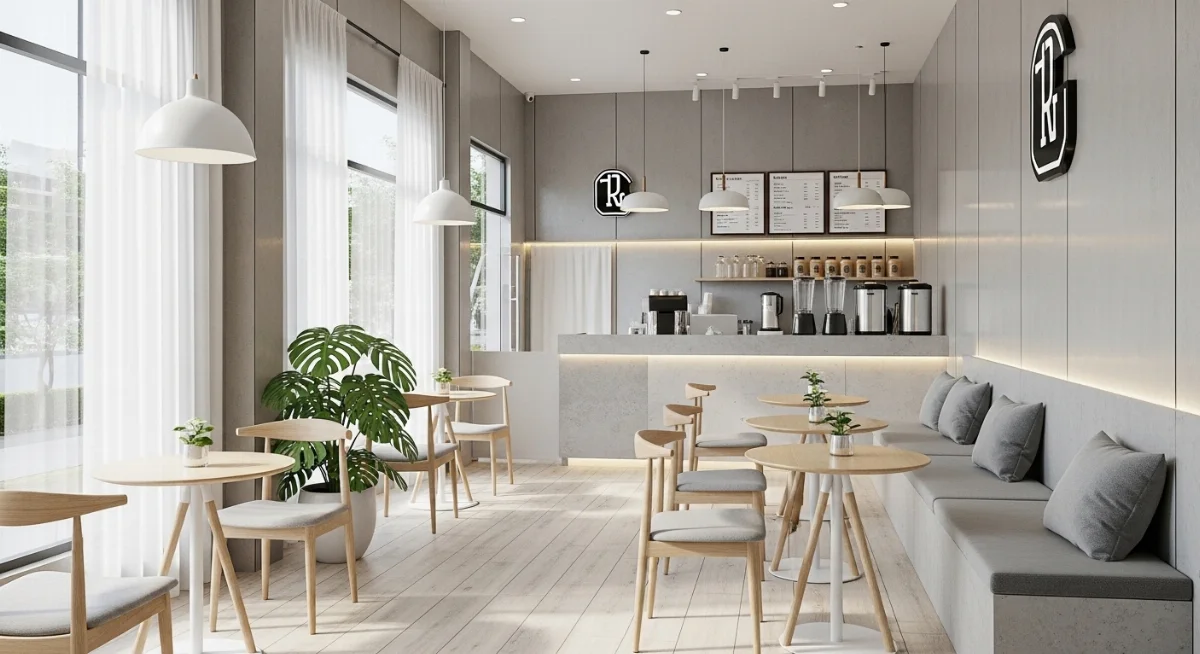 Quán trà sữa Bình Dương cần vật liệu chống ẩm để tránh hư hại nội thất và tường