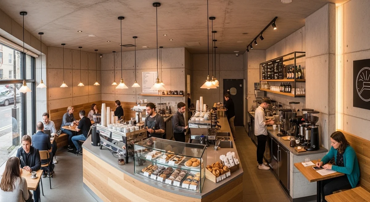 Mô hình thiết kế quán cà phê mini The Coffee House với không gian tối ưu hiệu quả