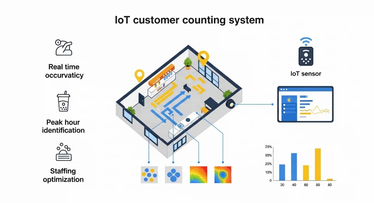 Giao diện phần mềm đếm kh&aacute;ch h&agrave;ng IoT gi&uacute;p quản l&yacute; qu&aacute;n tr&agrave; sữa hiệu quả hơn