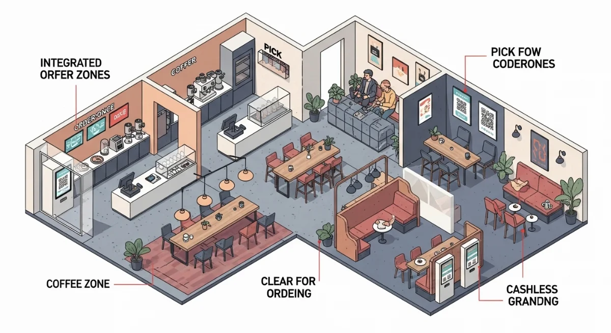 Nhân viên pha chế làm việc hiệu quả với hệ thống quản lý order tự động