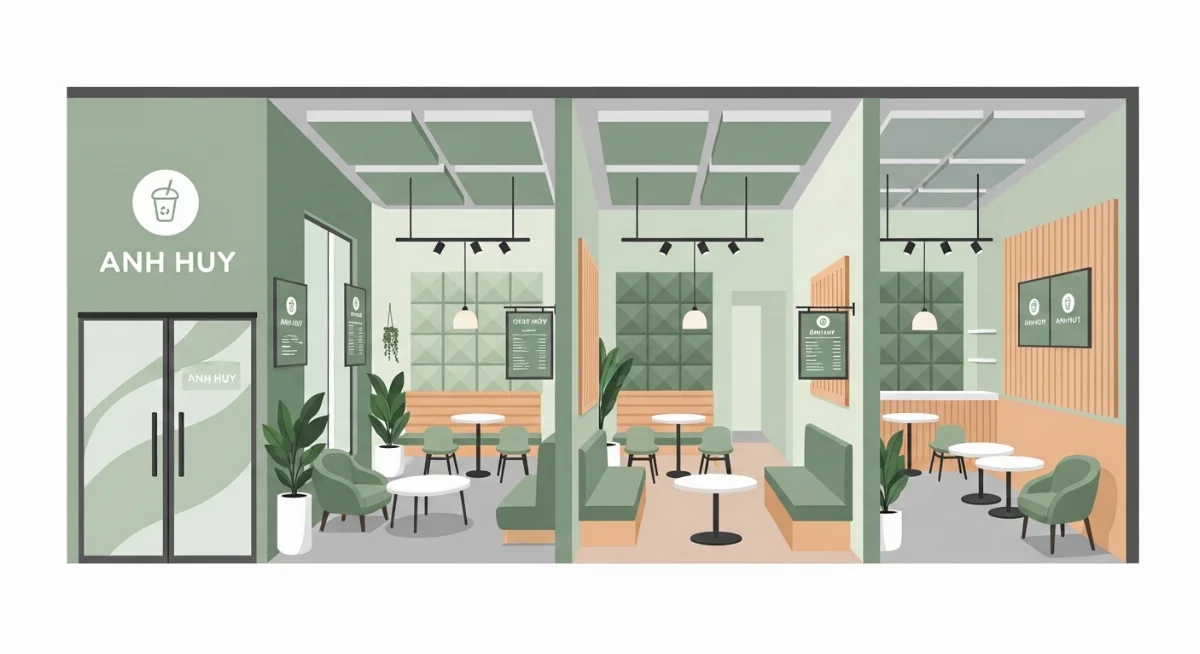 Kỹ sư đo đạc âm thanh đánh giá vật liệu cách âm quán trà sữa