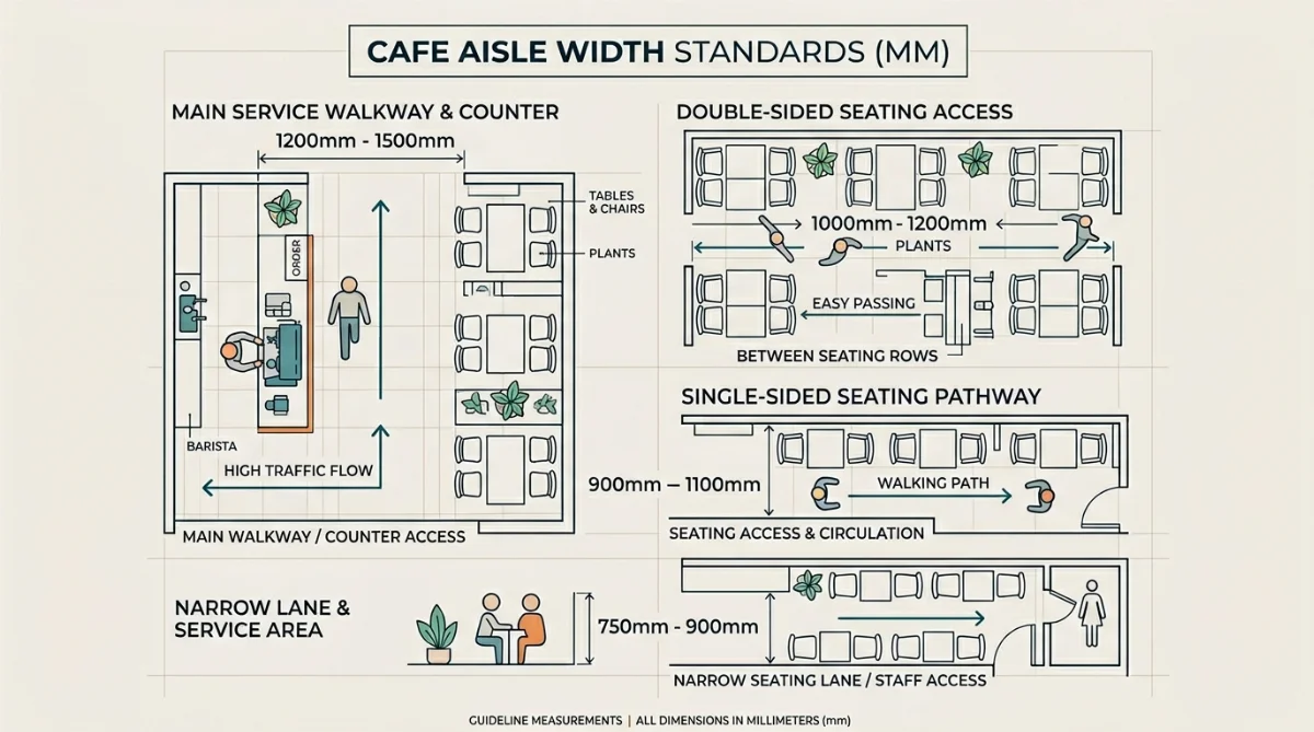 lối đi quán cafe tiêu chuẩn - hình minh họa 4