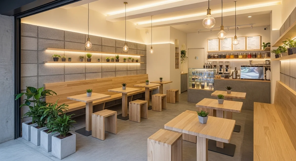 Mô hình thiết kế quán cafe nhỏ thông minh, tối ưu không gian