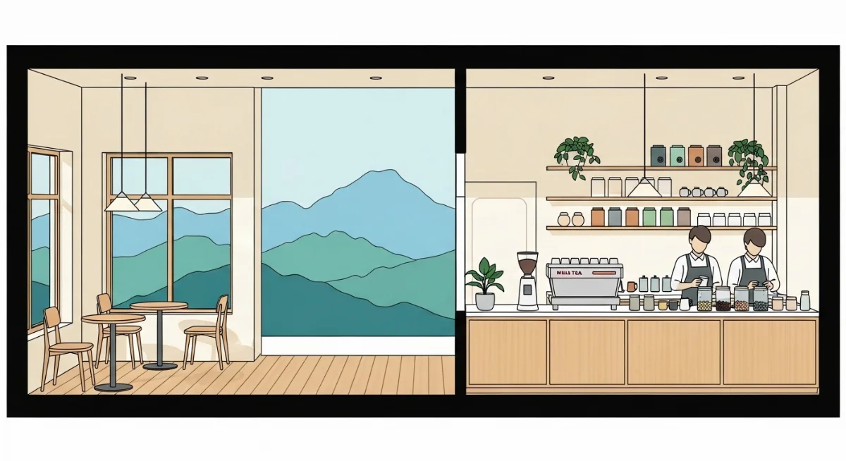 Kính chống nắng Low-E hiệu quả cho quán trà sữa hiện đại Tây Ninh