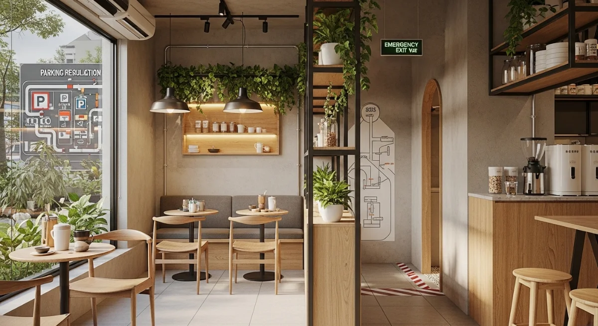 Thiết kế quán trà sữa Gò Vấp hiện đại với không gian mở và nhiều ánh sáng tự nhiên