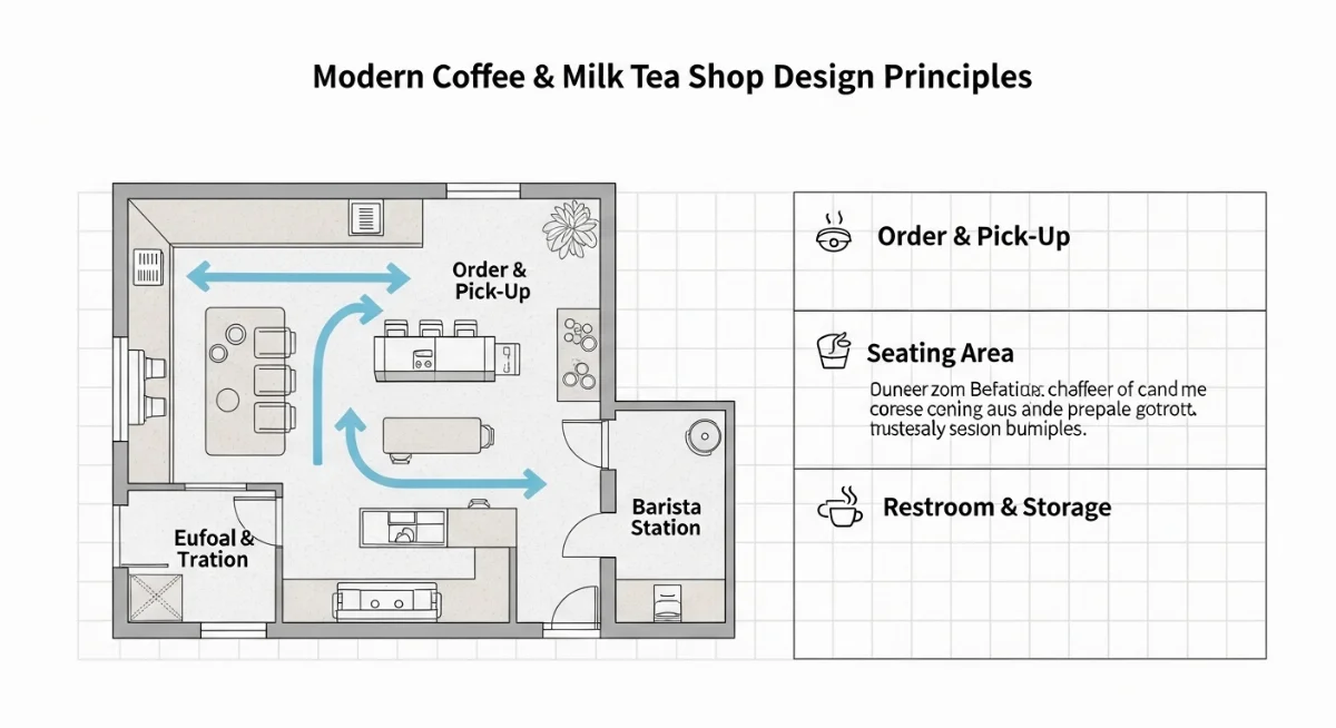 Xu hướng thiết kế quán cà phê 2026 với không gian xanh mát và bền vững