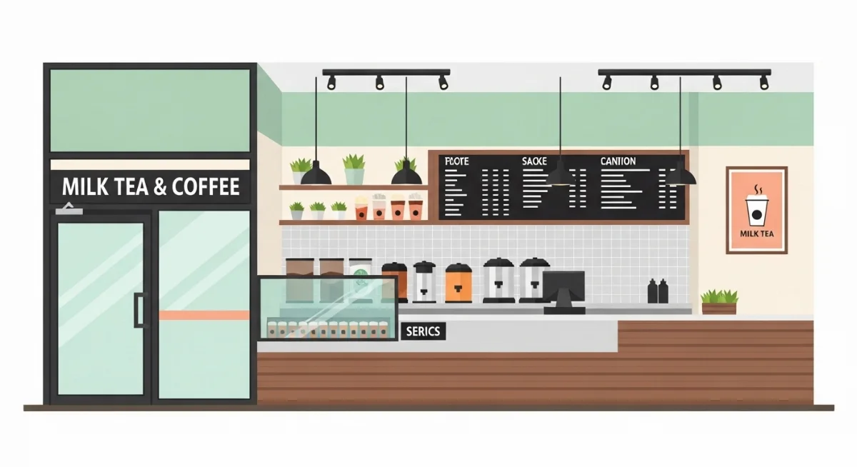 Tối ưu hóa không gian 20m2 cho quán trà sữa vỉa hè Củ Chi thu hút khách