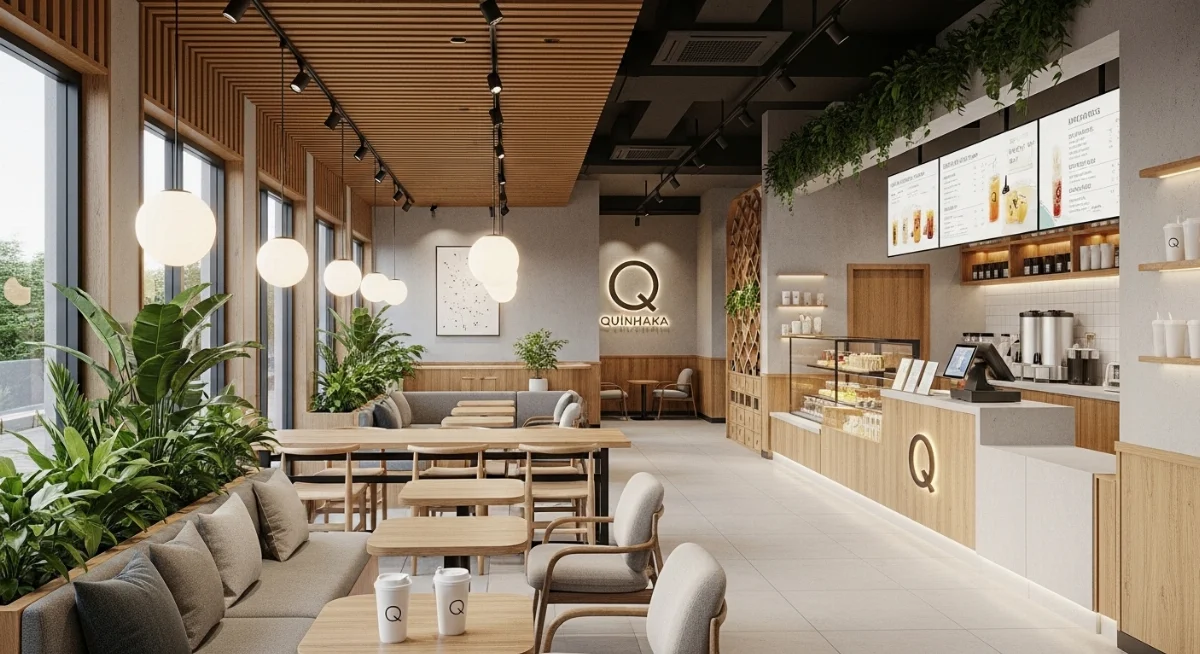 Quán Trà Sữa Quỳnhaka Bình Phước nhộn nhịp khách hàng check-in