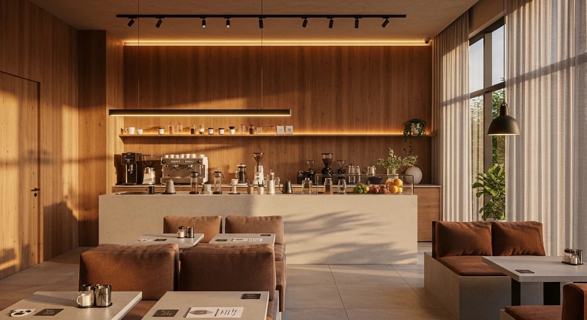 Mẫu thiết kế quán cà phê hiện đại với không gian xanh mát ở TP.HCM