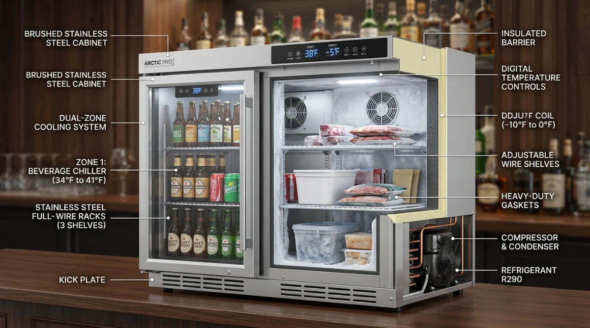 chi phí tủ mát quầy bar quán cà phê - hình minh họa 2