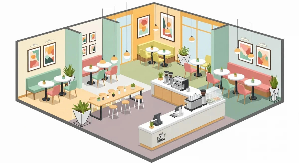 Chi tiết thiết kế nội thất quán cà phê nhỏ The Coffee House tối ưu không gian