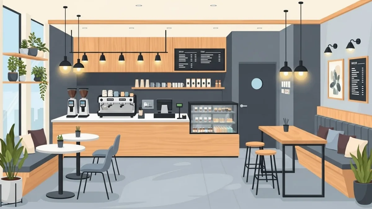 Khu vườn nhỏ xanh mát trong quán cafe Hàn Quốc