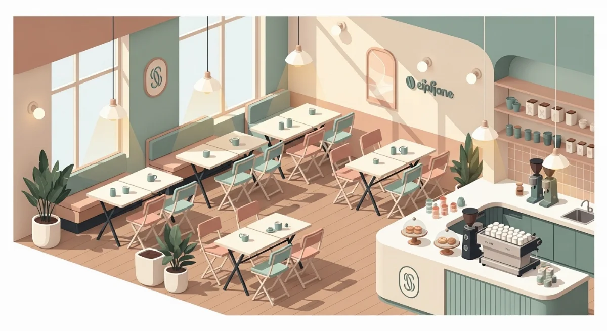 Bàn ghế xếp gọn thông minh cho quán cafe nhỏ và hiệu quả không gian