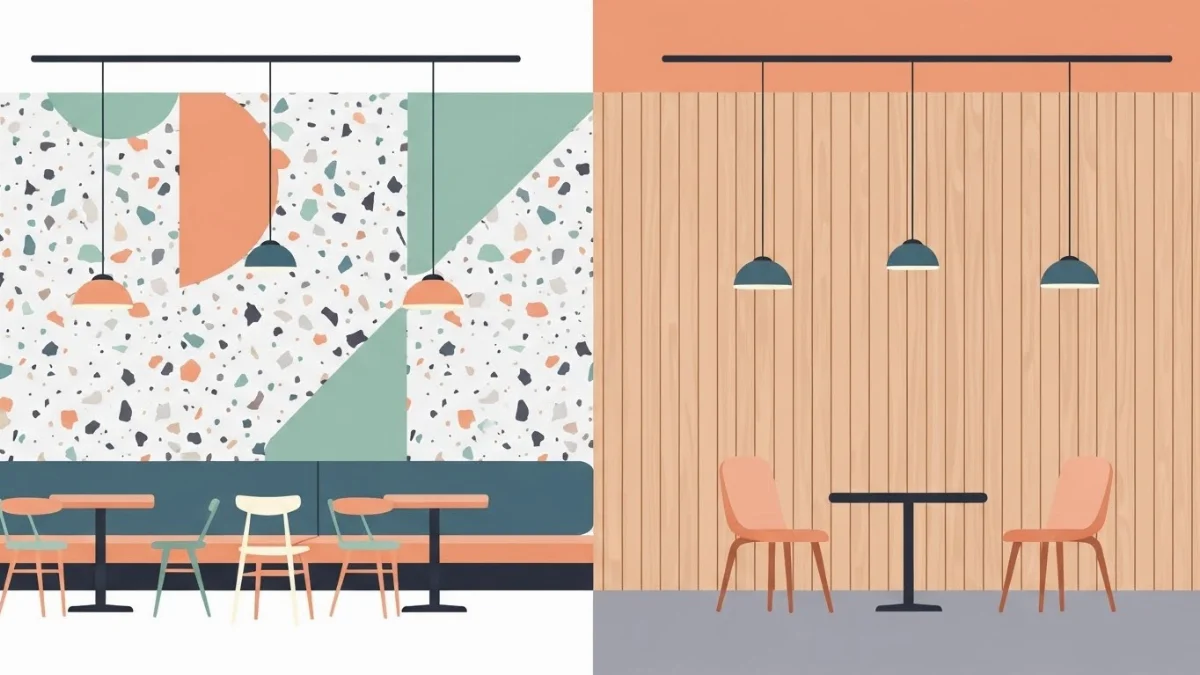 Phòng khách sang trọng ốp tường gỗ công nghiệp màu sắc tự nhiên